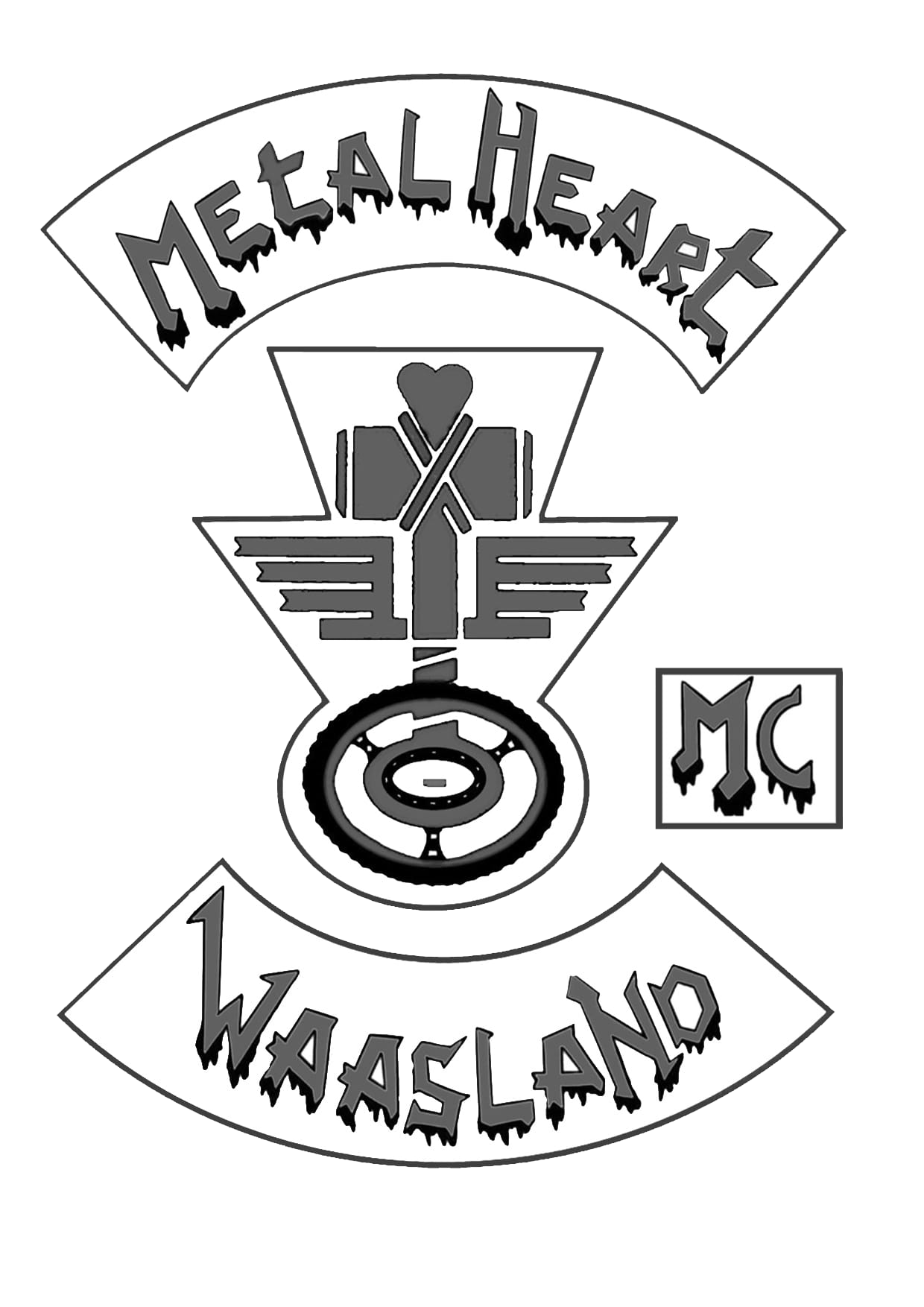 Embleem MC Metal Heart